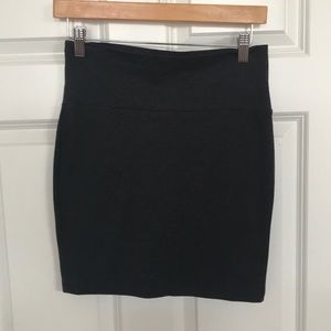 Gray fitted mini skirt